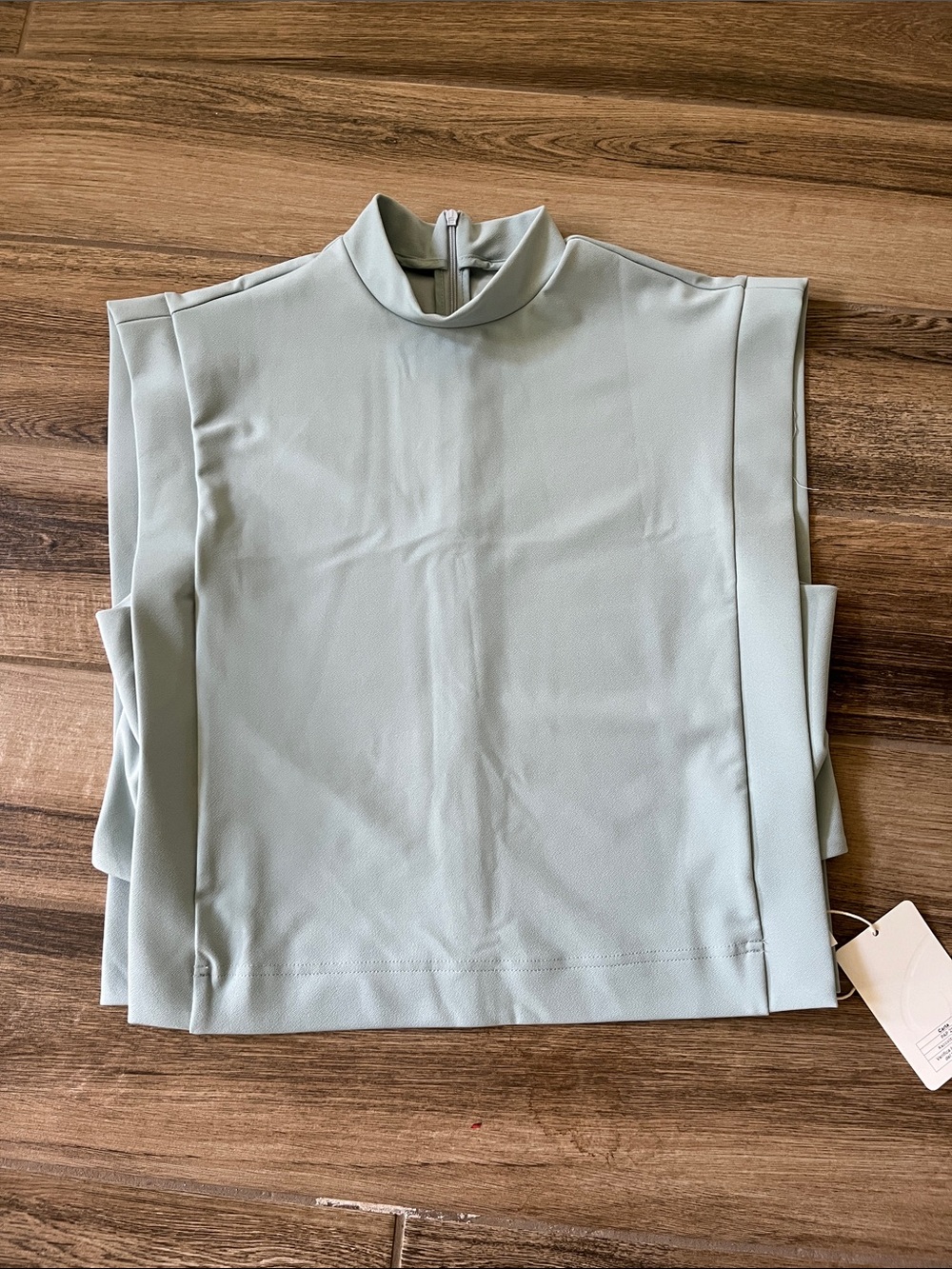 MOTF Light Blue Mock Neck Sleeveless Top NWT